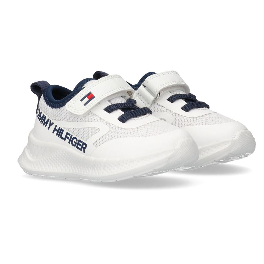 Sneakers inserti in rete con scritta laterale da bambini Tommy Hilfiger | T1B9338681756X336X